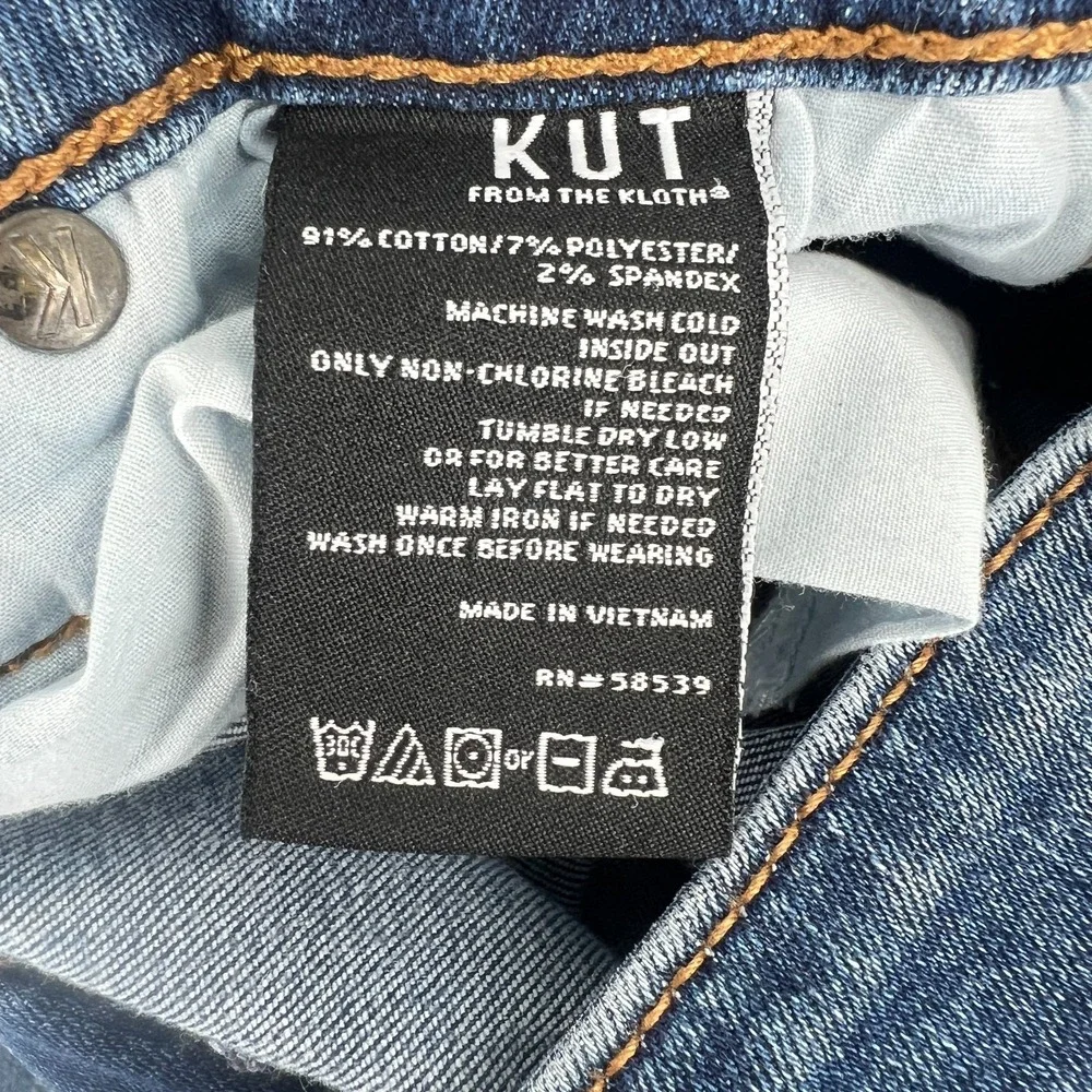 Kut From The Kloth Meghan High Rise Ankle Straight Leg Blue Jeans Size 4